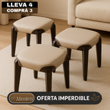 [Llevá 4 Pagá 3] Banquetas de Cuero Legítimo Acolchonadas con Diseño Moderno y Elegante