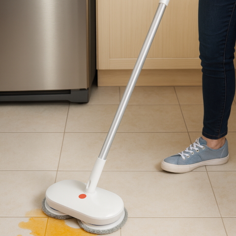 [Comprá 1 Llevá 2] Mopa Eléctrica Inteligente sin Cable con Spray Automático +3 Repuestos Gratis