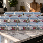 Kit con 15 Frascos Herméticos de Vidrio + 10 Vasos de Vidrio Aruba [¡ÚLTIMAS UNIDADES EN STOCK!]