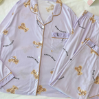 [Llevá 3 Pagá 2] Pijamas Femeninos en Seda Hielo y Algodón + REGALO: Par de Pantuflas