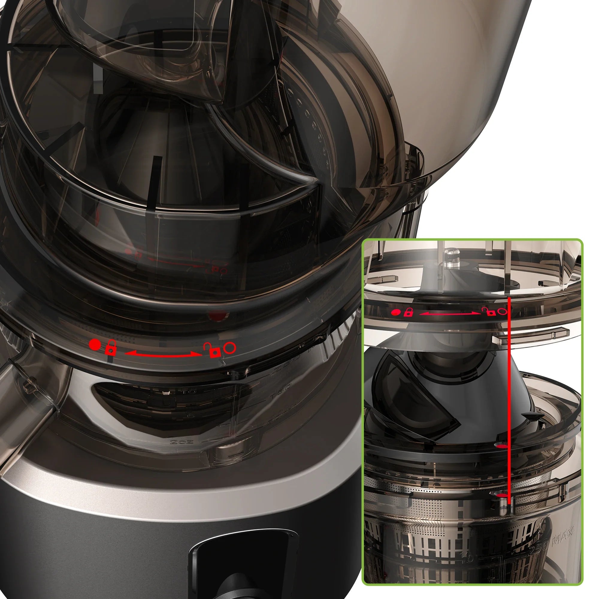 Extractor de Jugo Premium Multifunción ProLine 5L con Colector de Pulpa +REGALO: 6 Vasos de Vidrio Ahumado