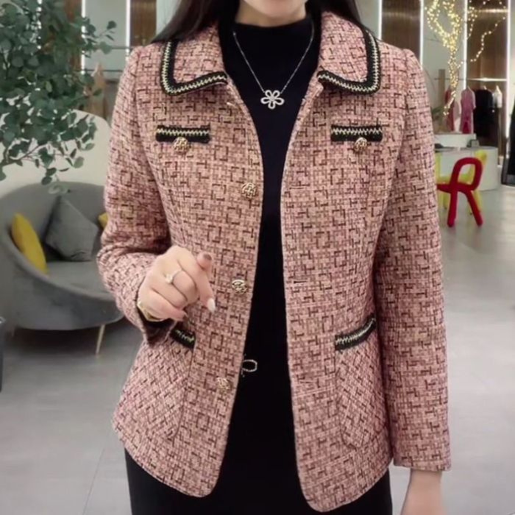 [Leve 2 e Pague 1] Blazer Feminino Isabella em Tweed Premium | Elegância Atemporal e Acabamento Sofisticado