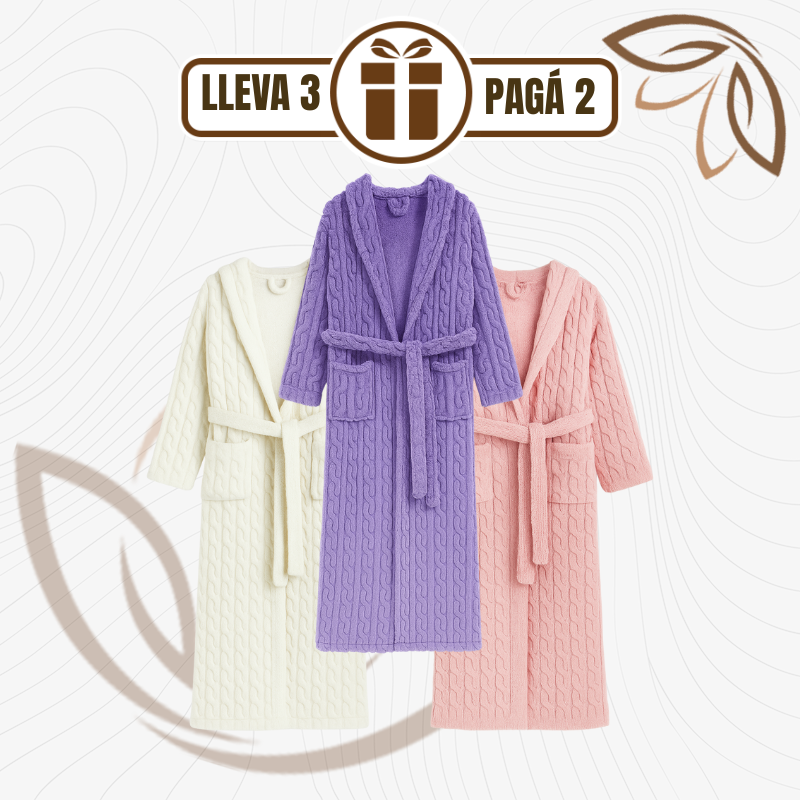 [Leve 3 e Pague 2] Roupão Feminino Aveludado Velvet 100% Algodão | Conforto e Elegância para o Inverno